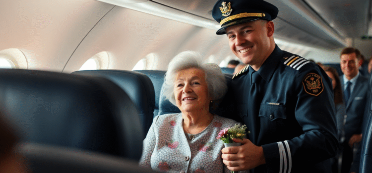 Pilot Stuns Grandmother Mid-Flight: Heartwarming Surprise Captured on Video