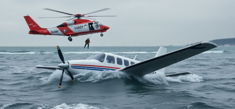Pilot Rescued After Plane Crashes into Ocean Near North Carolina Coast; Coast Guard Responds