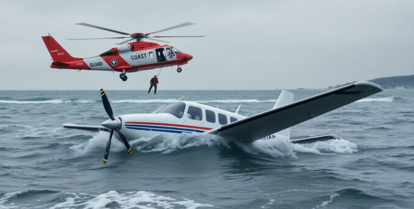 Pilot Rescued After Plane Crashes into Ocean Near North Carolina Coast; Coast Guard Responds